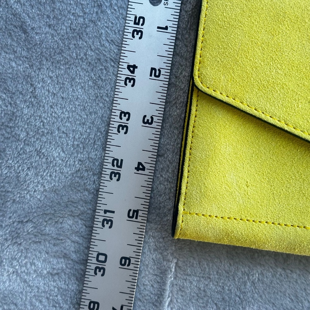 Rag & Bone Highlighter Yellow Atlas Crossbody Leather Bag Wallet Chain Strap 8" - Picture 5 of 16